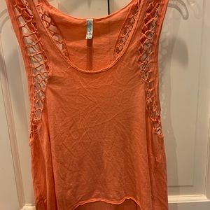 Soft orange free people tank
